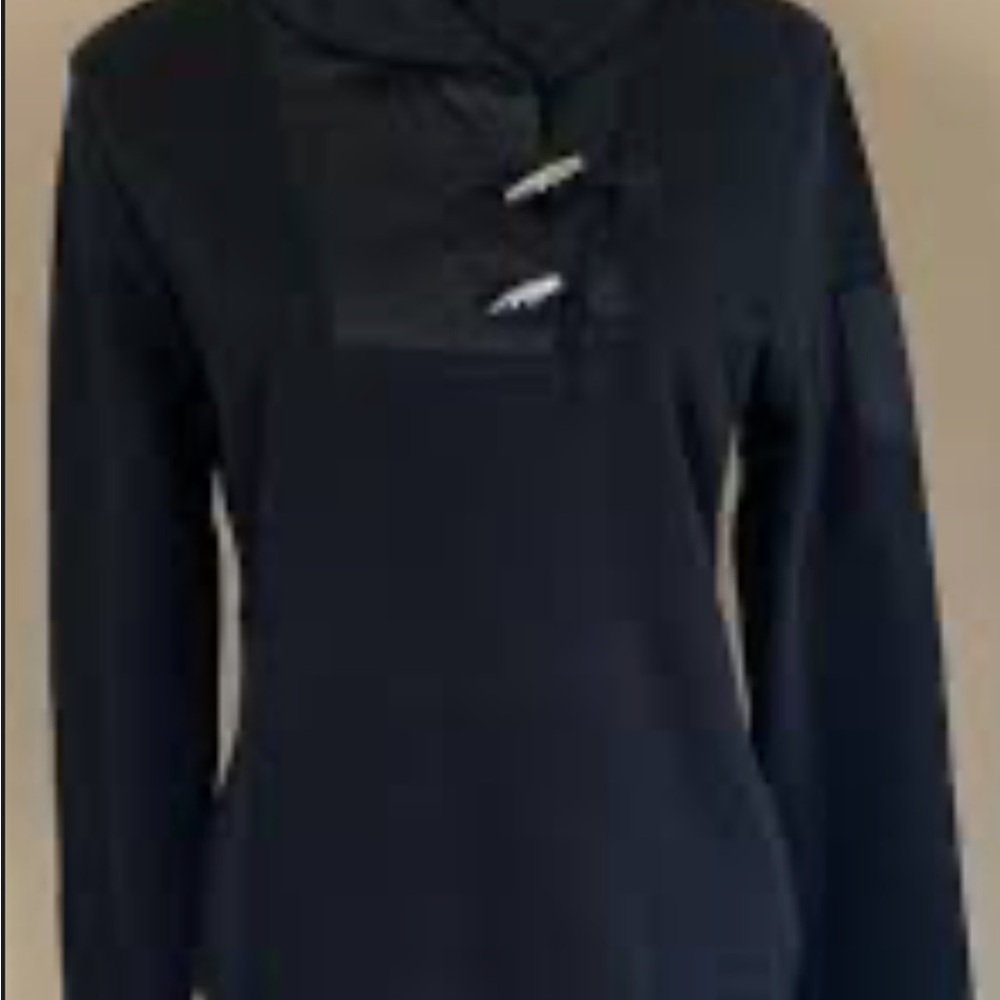 Lauren Ralph Lauren Black Sweatshirt with Toggle Accents